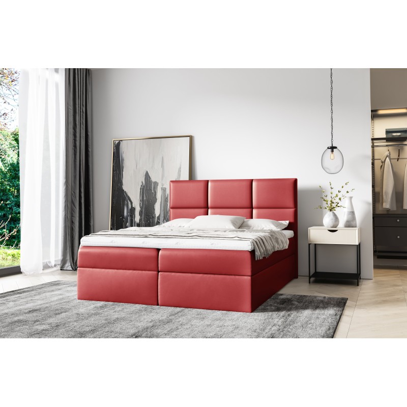 Nuvon continental bed with a bedding container, fabric Soft 10