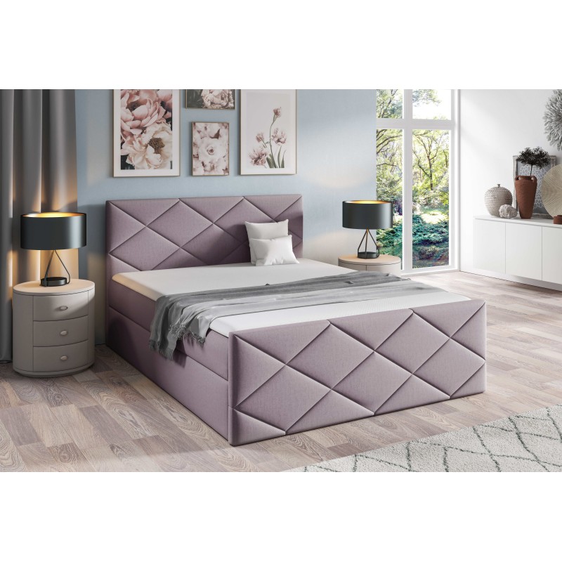 Cama continental Koro con contenedor para ropa de cama tela Monolith 62 Cama continental Koro con contenedor para ropa de cama tela Monolith 62