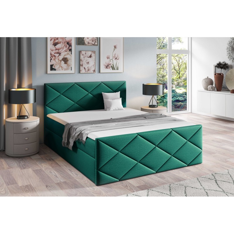 Cama continental Koro con contenedor para ropa de cama tela Fancy 36 Cama continental Koro con contenedor para ropa de cama tela Fancy 36