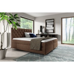 Kontinentalbett Lexio mit Bettkasten aus Magic Velvet Stoff 2299