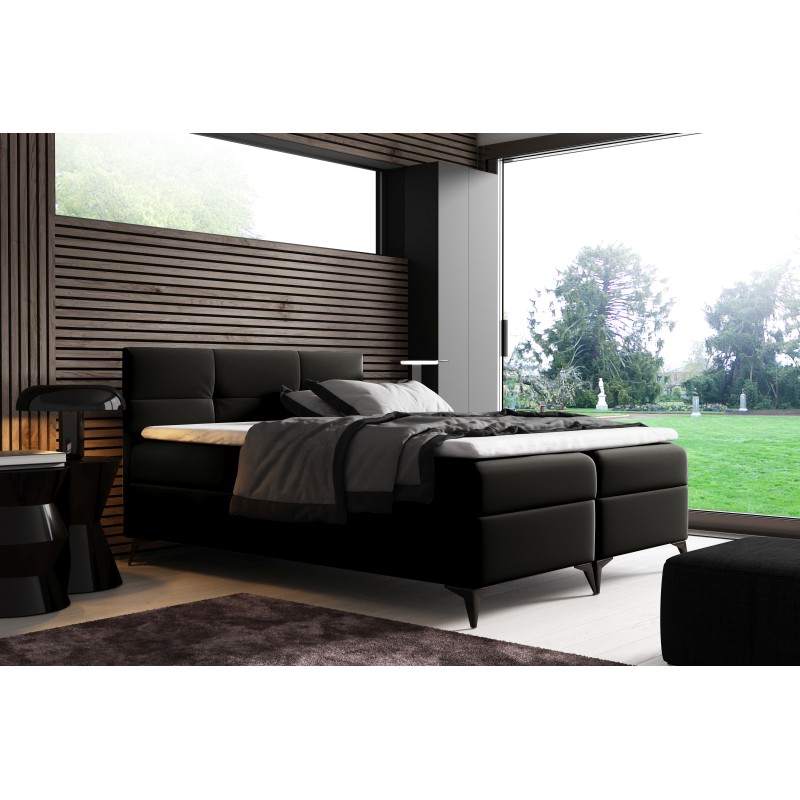 Continental bed Santos with bedding storage fabric Soft 11
