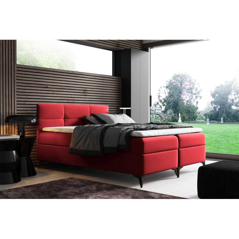 Santos continental bed with bedding storage, fabric Soft 10