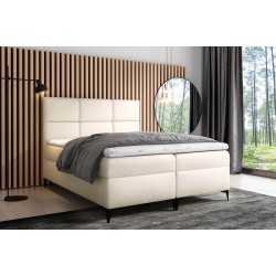 Qurio continental bed with bedding storage, fabric Magic Velvet 2228