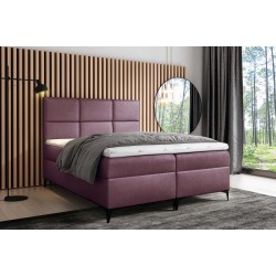 Qurio continental bed with storage for bedding, fabric Fancy 63