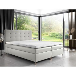Tivaro continental bed with bedding storage in Soft 17 fabric
