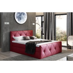 Virox Lux continental bed with a bedding storage compartment, fabric Monolith 59