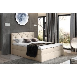 Kontinentalbett Virox mit Bettkasten aus Stoff Matt Velvet 08