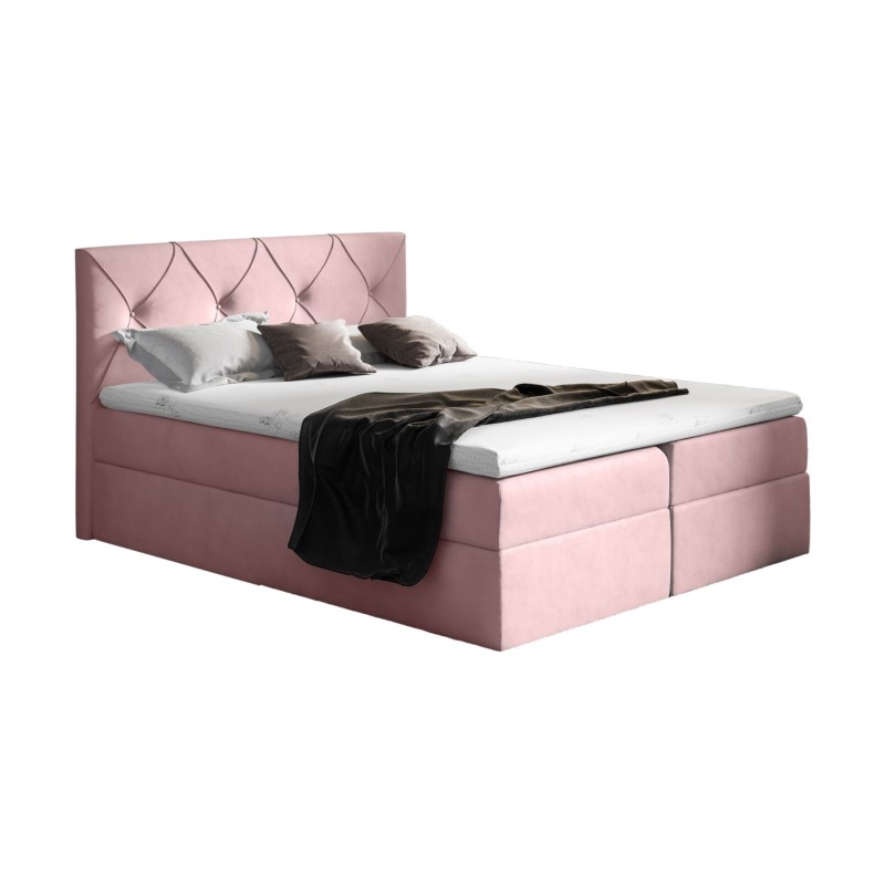Kontinentales Bett Virox mit Bettkasten Stoff Matt Velvet 63 Kontinentales Bett Virox mit Bettkasten Stoff Matt Velvet 63