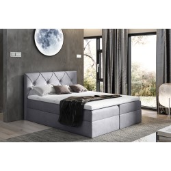 Cama continental Virox con contenedor para ropa de cama tela Fancy 90