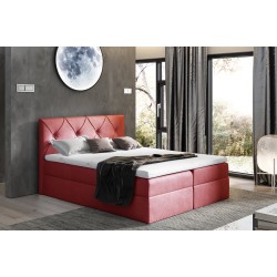 Cama continental Virox con contenedor para ropa de cama, tela Fancy 59.