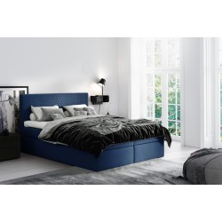 Cama continental Nolivo con contenedor para ropa de cama, tela Riviera 81