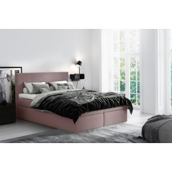 Cama continental Nolivo con contenedor para ropa de cama, tela Riviera 62