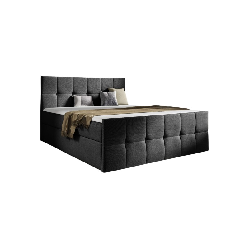 Cama continental Aurevo con contenedor para ropa de cama tela Inari 100 Cama continental Aurevo con contenedor para ropa de cama tela Inari 100