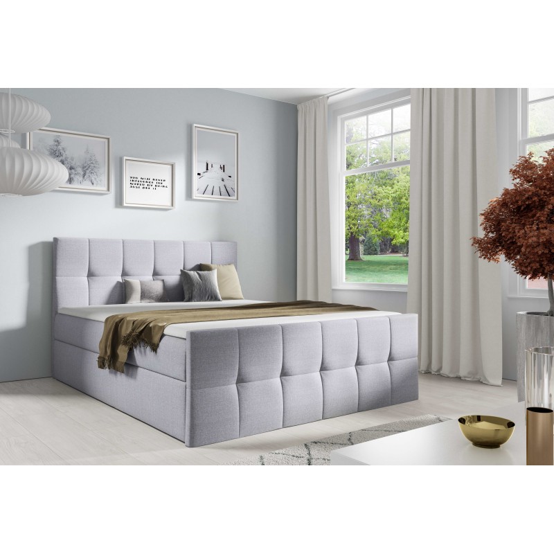Cama continental Aurevo con contenedor para ropa de cama tela Inari 91 Cama continental Aurevo con contenedor para ropa de cama tela Inari 91