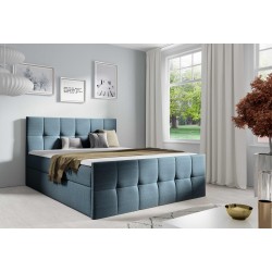 Cama continental Aurevo con contenedor para ropa de cama, tela Inari 87