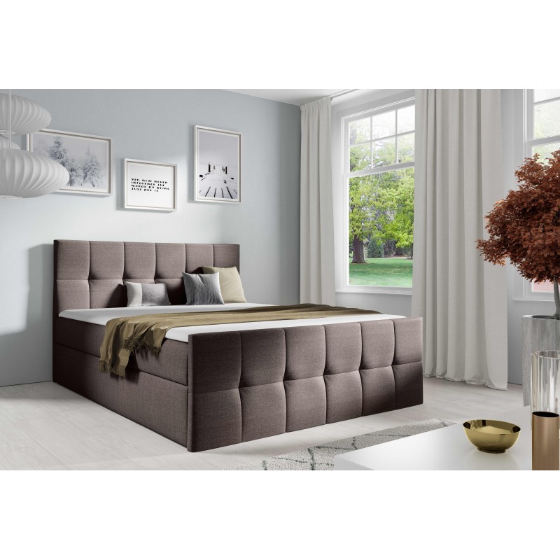 Cama continental Aurevo con contenedor para ropa de cama tejido Inari 27 Cama continental Aurevo con contenedor para ropa de cama tejido Inari 27