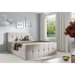 Cama continental Aurevo con contenedor para ropa de cama tela Inari 22