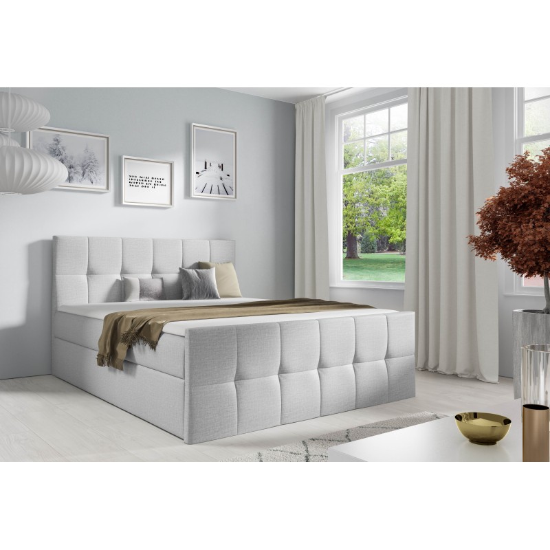 Cama continental Aurevo con contenedor para ropa de cama tela Fancy 85 Cama continental Aurevo con contenedor para ropa de cama tela Fancy 85