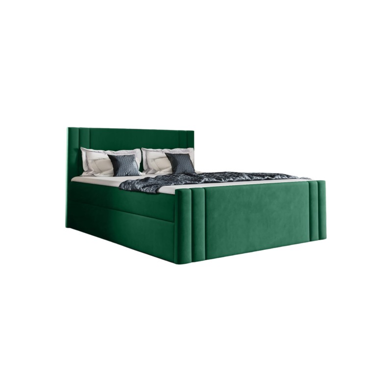 Cama continental Sovo con contenedor para ropa de cama en tela Amor velvet 4311 Cama continental Sovo con contenedor para ropa de cama en tela Amor velvet 4311