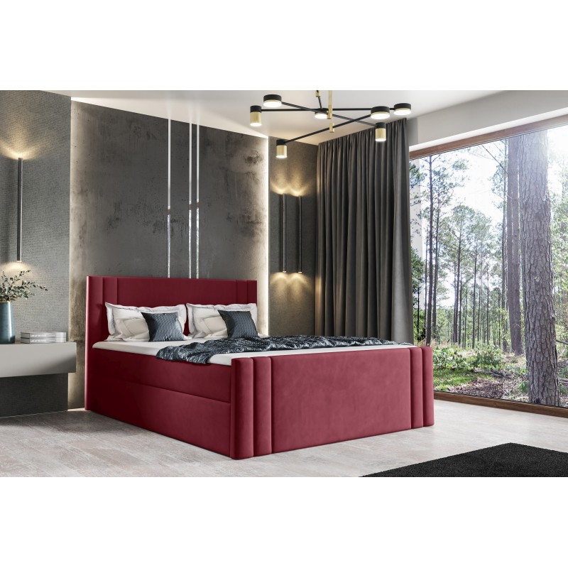 Sovo continental bed with storage for bedding, fabric Amor velvet 4307 Sovo continental bed with storage for bedding, fabric Amor velvet 4307