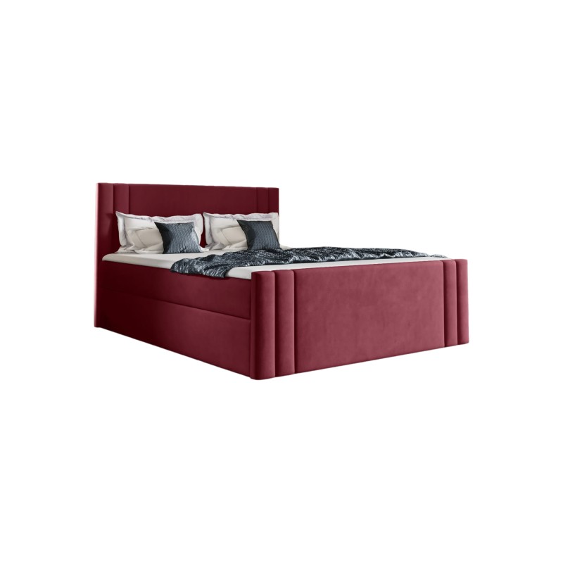 Sovo continental bed with storage for bedding, fabric Amor velvet 4307 Sovo continental bed with storage for bedding, fabric Amor velvet 4307