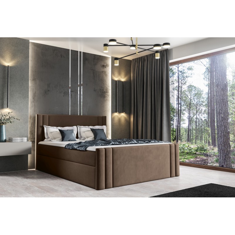 Sovo continental bed with a storage compartment for bedding, fabric Amor velvet 4301 Sovo continental bed with a storage compartment for bedding, fabric Amor velvet 4301