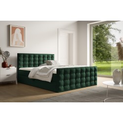 Cama continental Evano Con acolchado decorativo y contenedor para ropa de cama, tela Fresh 13