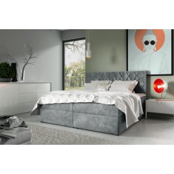 Cama continental Zendo VII con contenedor para ropa de cama, tela Fresh 32.