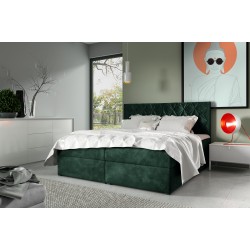 Cama continental Zendo VII con contenedor para ropa de cama, tela Fresh 13