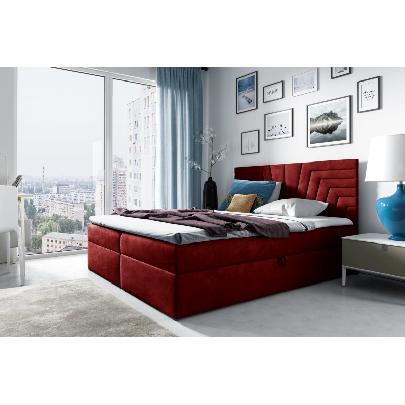 Cama continental Zendo IV con contenedor para ropa de cama tela Fresh 8