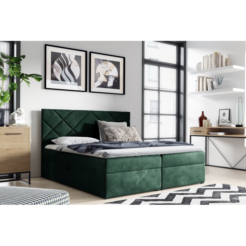 Cama continental Zendo III con contenedor para ropa de cama tela Fresh 13 Cama continental Zendo III con contenedor para ropa de cama tela Fresh 13