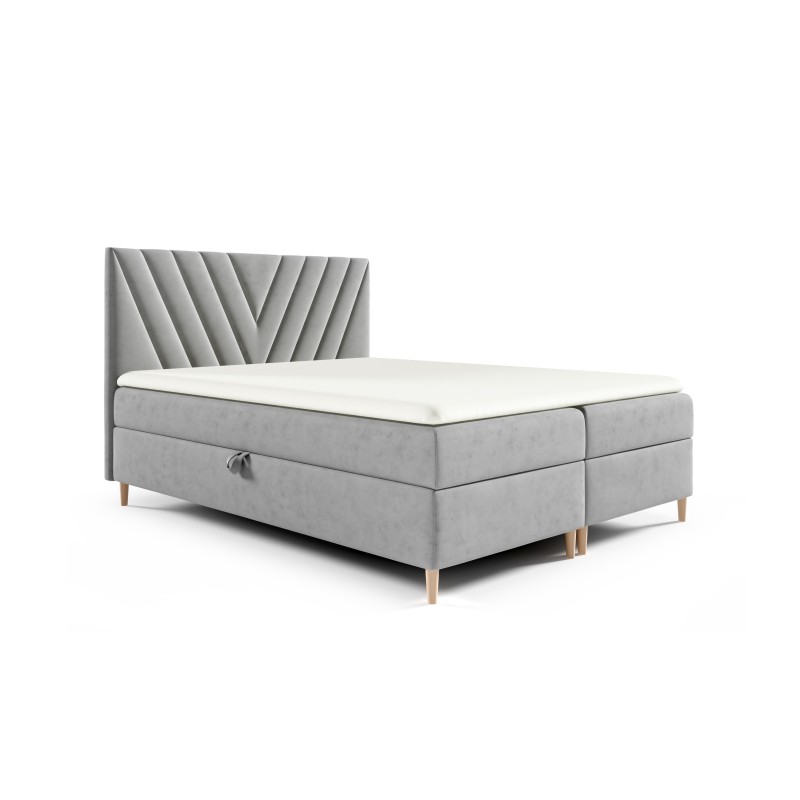 Continental bed Karo with storage for bedding, fabric Fresh 37 Continental bed Karo with storage for bedding, fabric Fresh 37