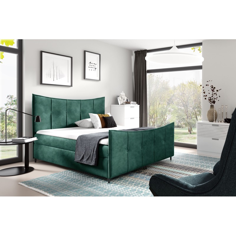 Kontinentales Bett Elmo Lux mit Bettkasten Stoff Fresh 13