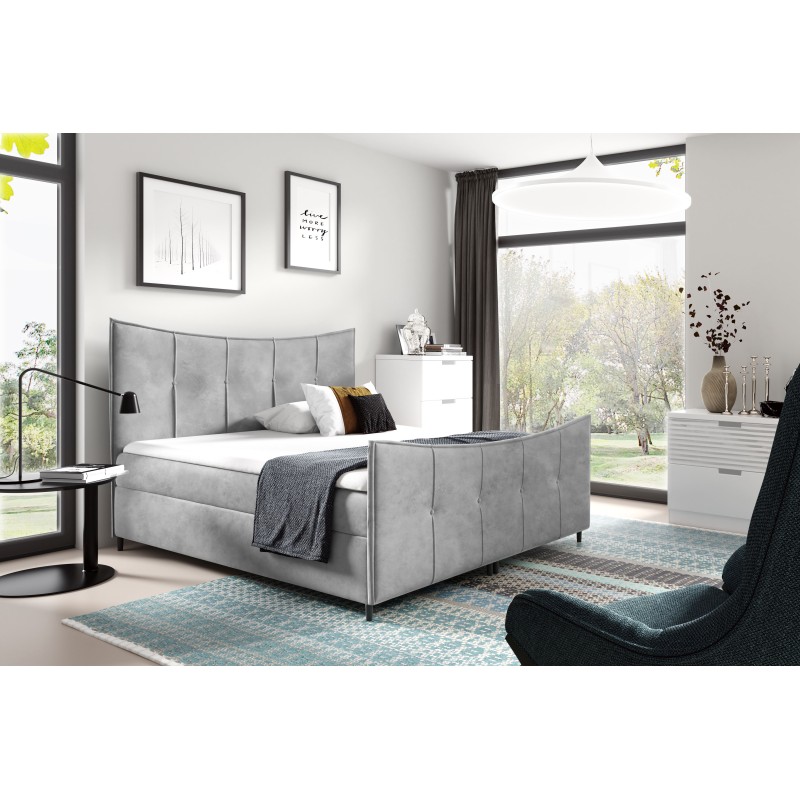 Continental bed Elmo Lux with a storage compartment for bedding, fabric Fresh 14