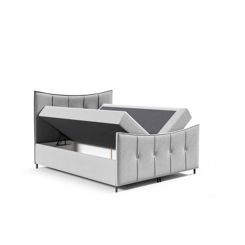 Cama continental Elmo Lux con contenedor para ropa de cama tela Fresh 14 Cama continental Elmo Lux con contenedor para ropa de cama tela Fresh 14