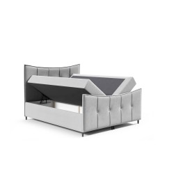 Cama continental Elmo Lux con compartimento para ropa de cama, tela Fresh 4 Cama continental Elmo Lux con compartimento para ropa de cama, tela Fresh 4