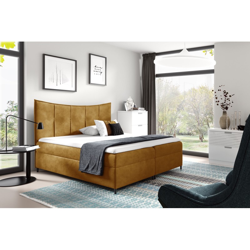 Elmo continental bed with bedding storage, fabric Fresh 37 Elmo continental bed with bedding storage, fabric Fresh 37