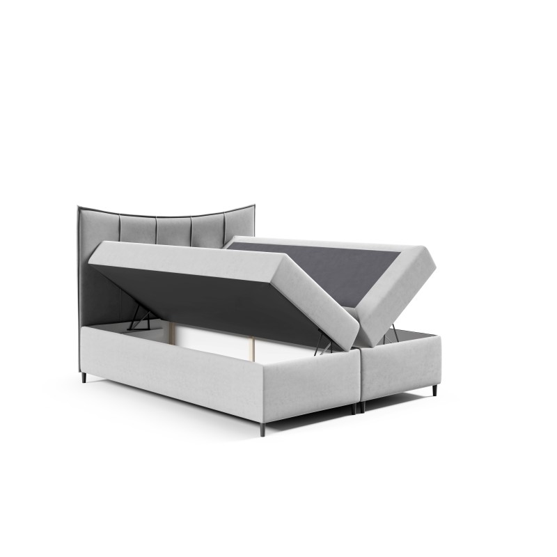 Elmo continental bed with bedding storage, fabric Fresh 37 Elmo continental bed with bedding storage, fabric Fresh 37