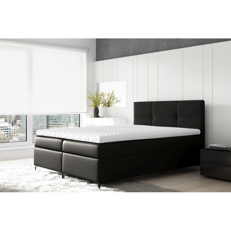 Bari continental bed with bedding storage, fabric Soft 11 Bari continental bed with bedding storage, fabric Soft 11