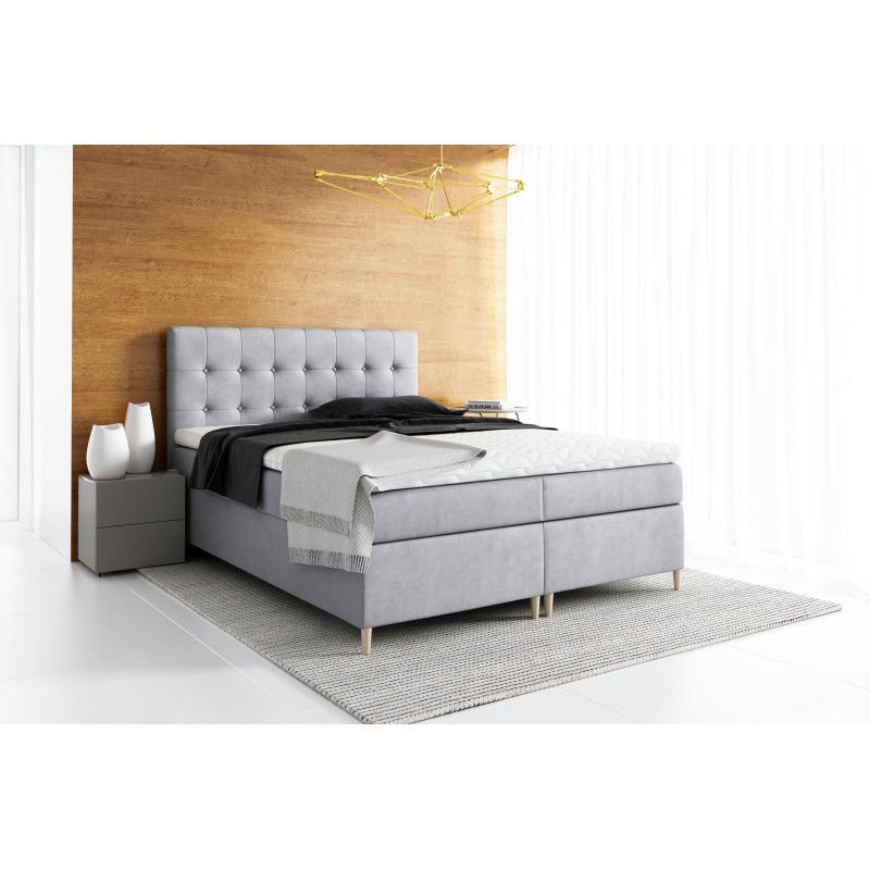 Continental bed Kavon with a bedding storage in Jasmine 81 fabric Continental bed Kavon with a bedding storage in Jasmine 81 fabric