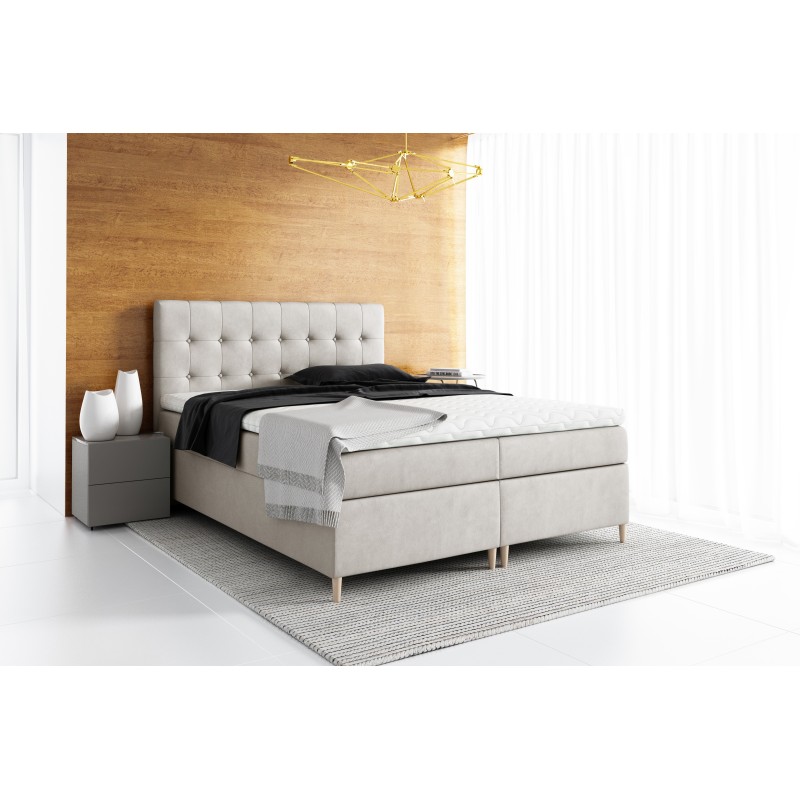 Kavon continental bed with bedding storage, fabric Jasmine 21 Kavon continental bed with bedding storage, fabric Jasmine 21