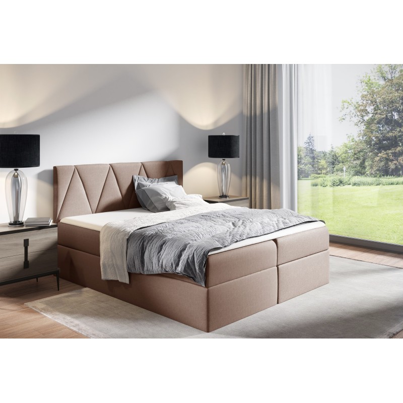 Continental bed Canto with bedding storage, fabric Rico 19 Continental bed Canto with bedding storage, fabric Rico 19