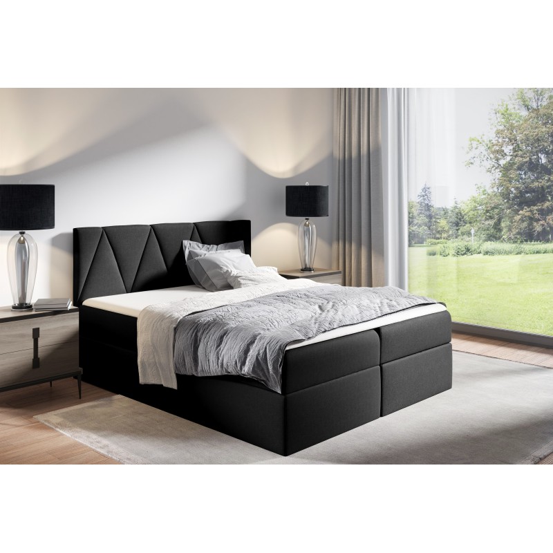 Continental bed Canto with bedding storage, fabric Rico 13 Continental bed Canto with bedding storage, fabric Rico 13
