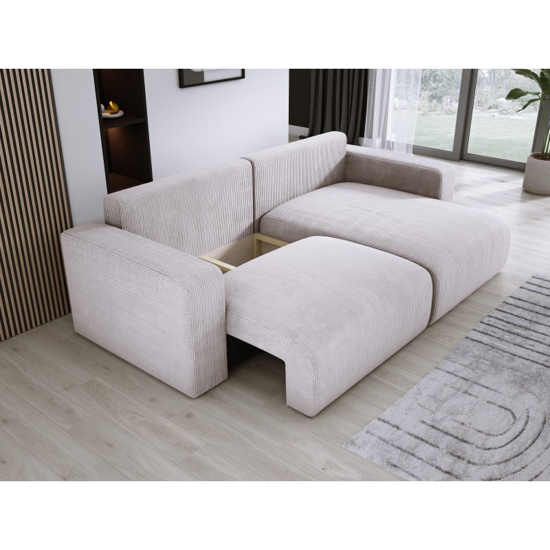 Carli corner sofa with sleeping function, fabric Poso 100 Carli corner sofa with sleeping function, fabric Poso 100