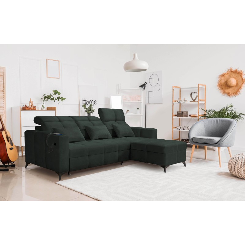 Luxuriöse Ecksofa Zeni mit Schlaffunktion in Samtstoff, Wave 12 | Ihr Ort für Komfort Luxuriöse Ecksofa Zeni mit Schlaffunktion in Samtstoff, Wave 12 | Ihr Ort für Komfort