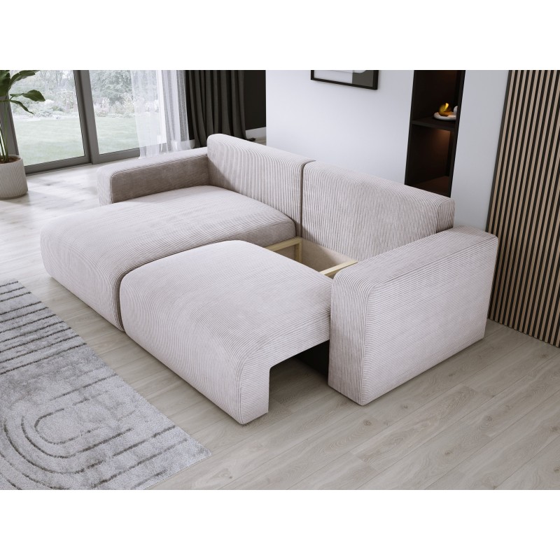 Carli corner sofa with sleeping function, fabric Poso 100 Carli corner sofa with sleeping function, fabric Poso 100