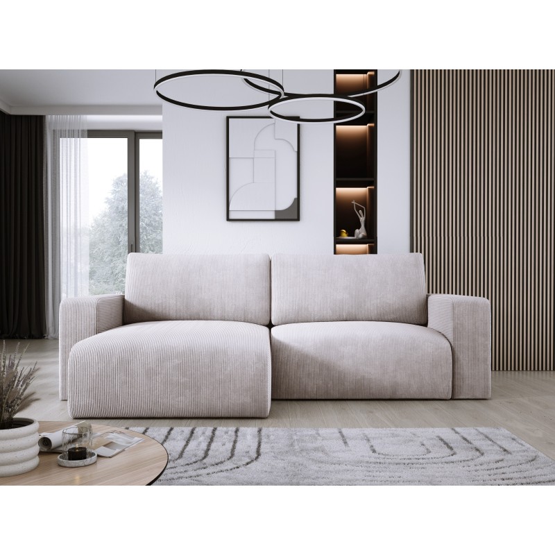 Carli corner sofa with sleeping function, fabric Poso 100 Carli corner sofa with sleeping function, fabric Poso 100