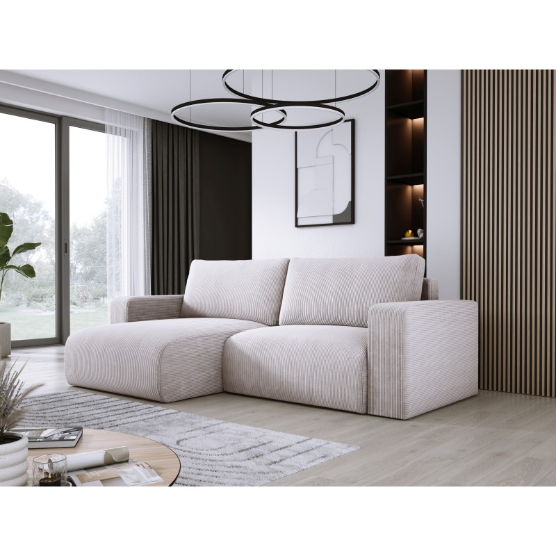 Carli corner sofa with sleeping function, fabric Poso 100 Carli corner sofa with sleeping function, fabric Poso 100