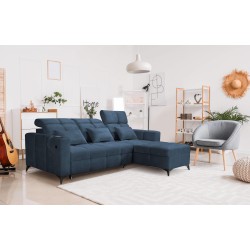 Luxus-Ecksofa Zeni mit Schlaffunktion in Samtstoff, Wave 14 | Ihr Ort für Komfort