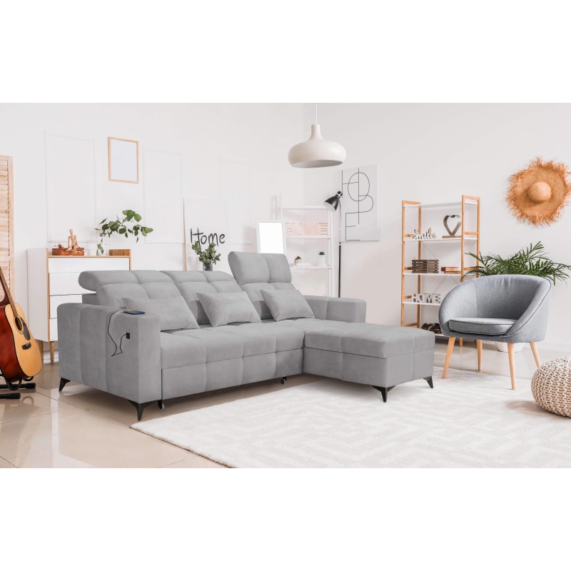 Luxuriöse Ecksofa Zeni mit Schlaffunktion in Samtstoff, Wave 15 | Ihr Ort für Komfort Luxuriöse Ecksofa Zeni mit Schlaffunktion in Samtstoff, Wave 15 | Ihr Ort für Komfort